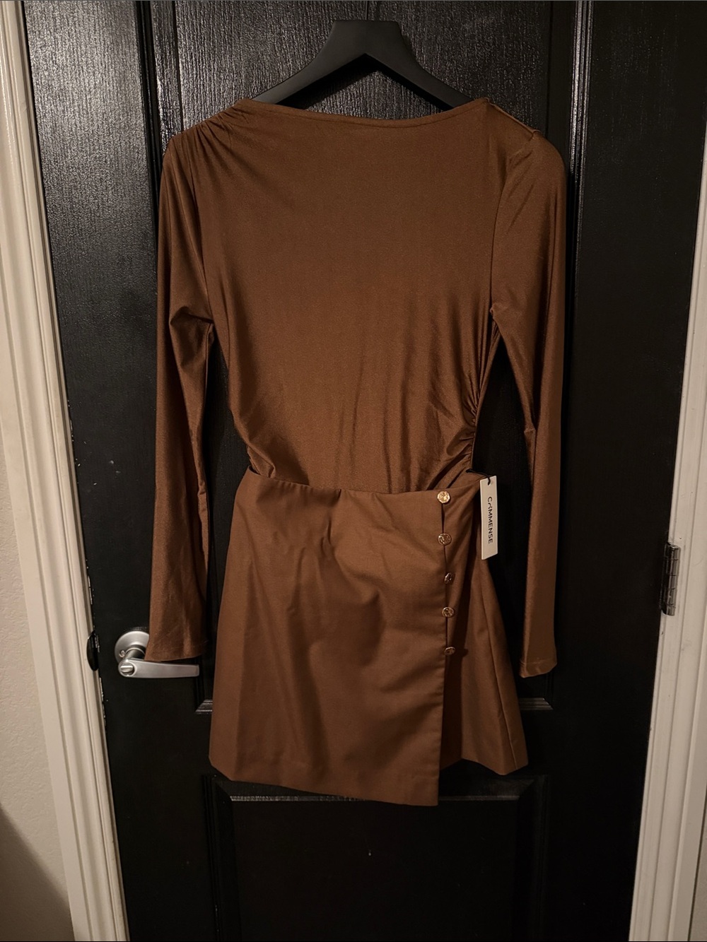 Commense Long-Sleeve Bodysuit Dress